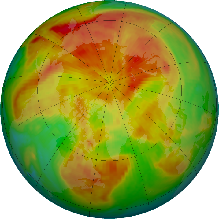 Arctic ozone map for 26 April 1999